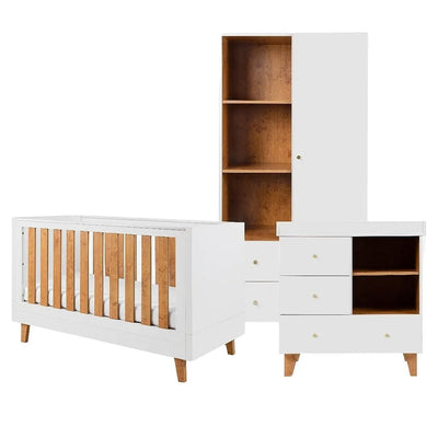 Bambinista-TUTTI BAMBINI-Travel-TUTTI BAMBINI Como 3 Piece Room Set - White / Rosewood