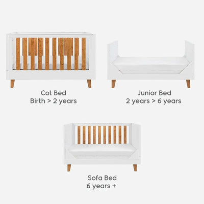 Bambinista-TUTTI BAMBINI-Travel-TUTTI BAMBINI Como 3 Piece Room Set - White / Rosewood