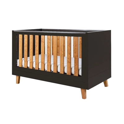 Bambinista-TUTTI BAMBINI-Travel-TUTTI BAMBINI Como Cot Bed - Slate Grey / Rosewood