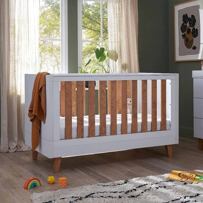 Bambinista-TUTTI BAMBINI-Travel-TUTTI BAMBINI Como Cot Bed - White / Rosewood