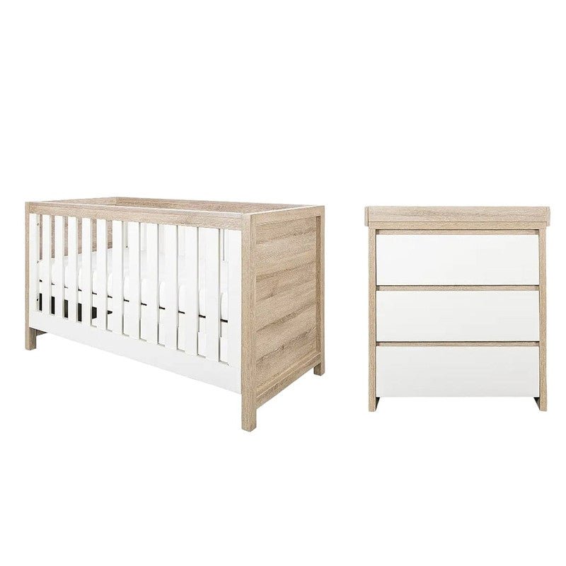 Bambinista-TUTTI BAMBINI-Travel-TUTTI BAMBINI Modena 2 Piece Room Set - White/Oak