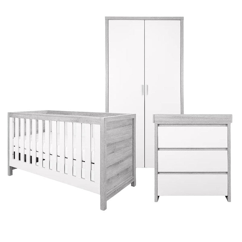Bambinista-TUTTI BAMBINI-Travel-TUTTI BAMBINI Modena 3 Piece Room Set - Grey Ash/White