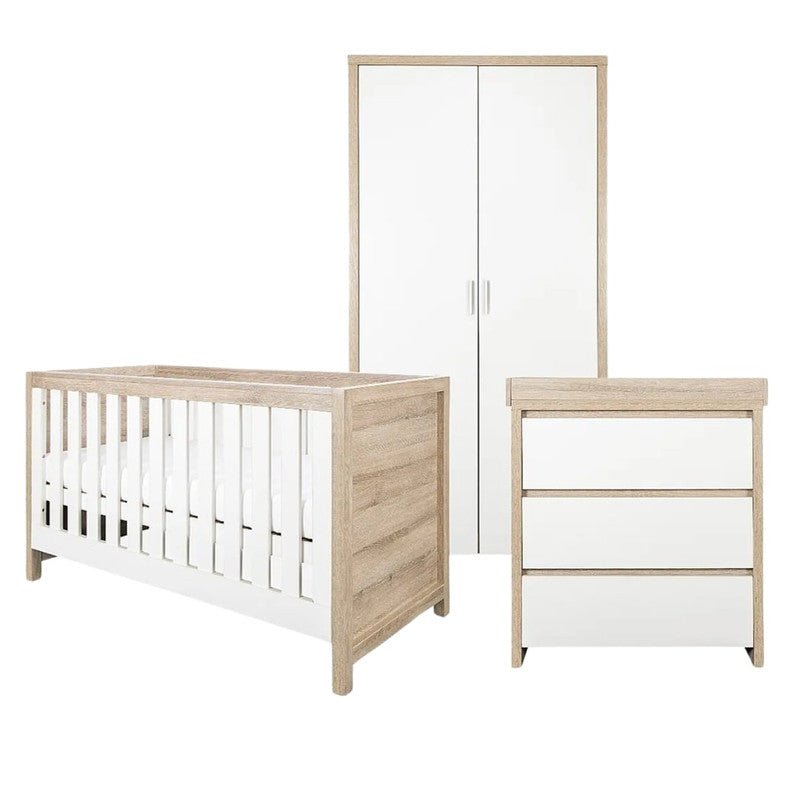 Bambinista-TUTTI BAMBINI-Travel-TUTTI BAMBINI Modena 3 Piece Room Set - White/Oak