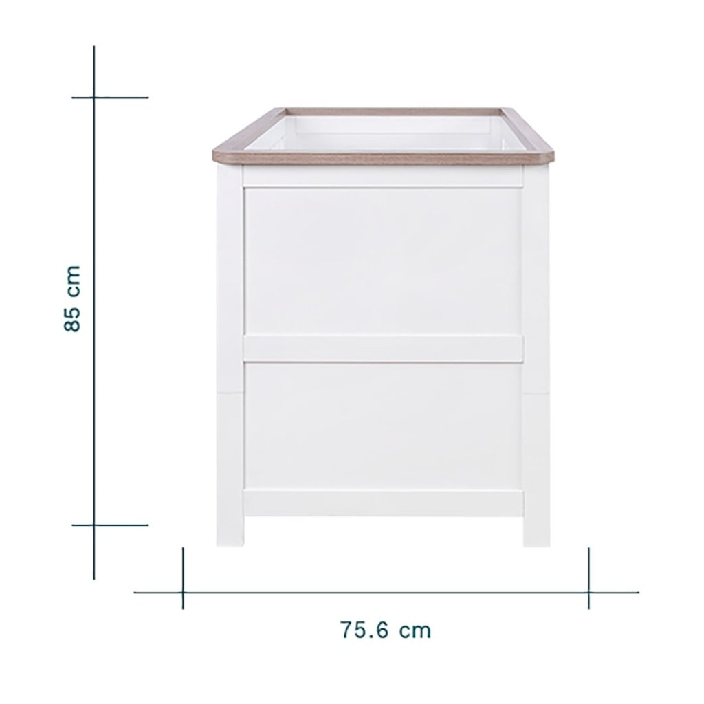 Bambinista-TUTTI BAMBINI-Travel-TUTTI BAMBINI Verona Cot Bed - White/Oak