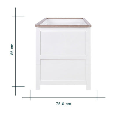 Bambinista-TUTTI BAMBINI-Travel-TUTTI BAMBINI Verona Cot Bed - White/Oak