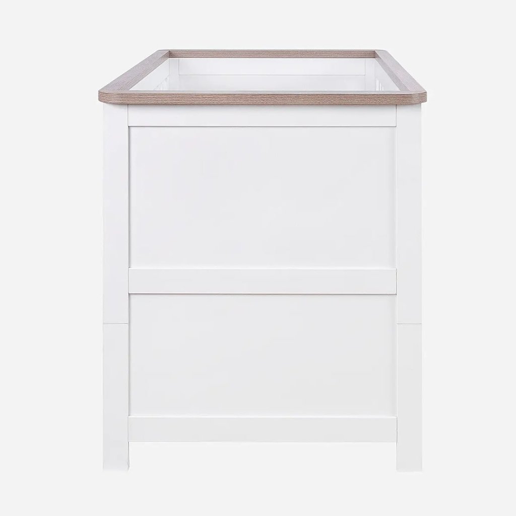 Bambinista-TUTTI BAMBINI-Travel-TUTTI BAMBINI Verona Cot Bed - White/Oak