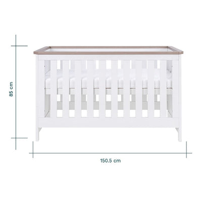 Bambinista-TUTTI BAMBINI-Travel-TUTTI BAMBINI Verona Cot Bed - White/Oak