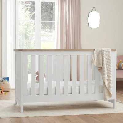Bambinista-TUTTI BAMBINI-Travel-TUTTI BAMBINI Verona Cot Bed - White/Oak