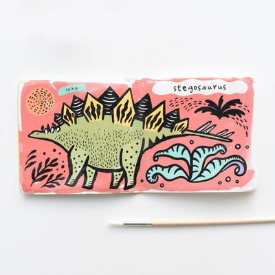 Bambinista-WEE GALLERY-Toys-Wee Gallery Bath Book - Dinosaur