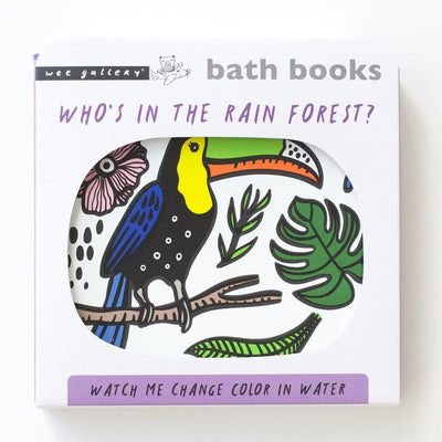 Bambinista-WEE GALLERY-Toys-Wee Gallery Bath Book - Rainforest