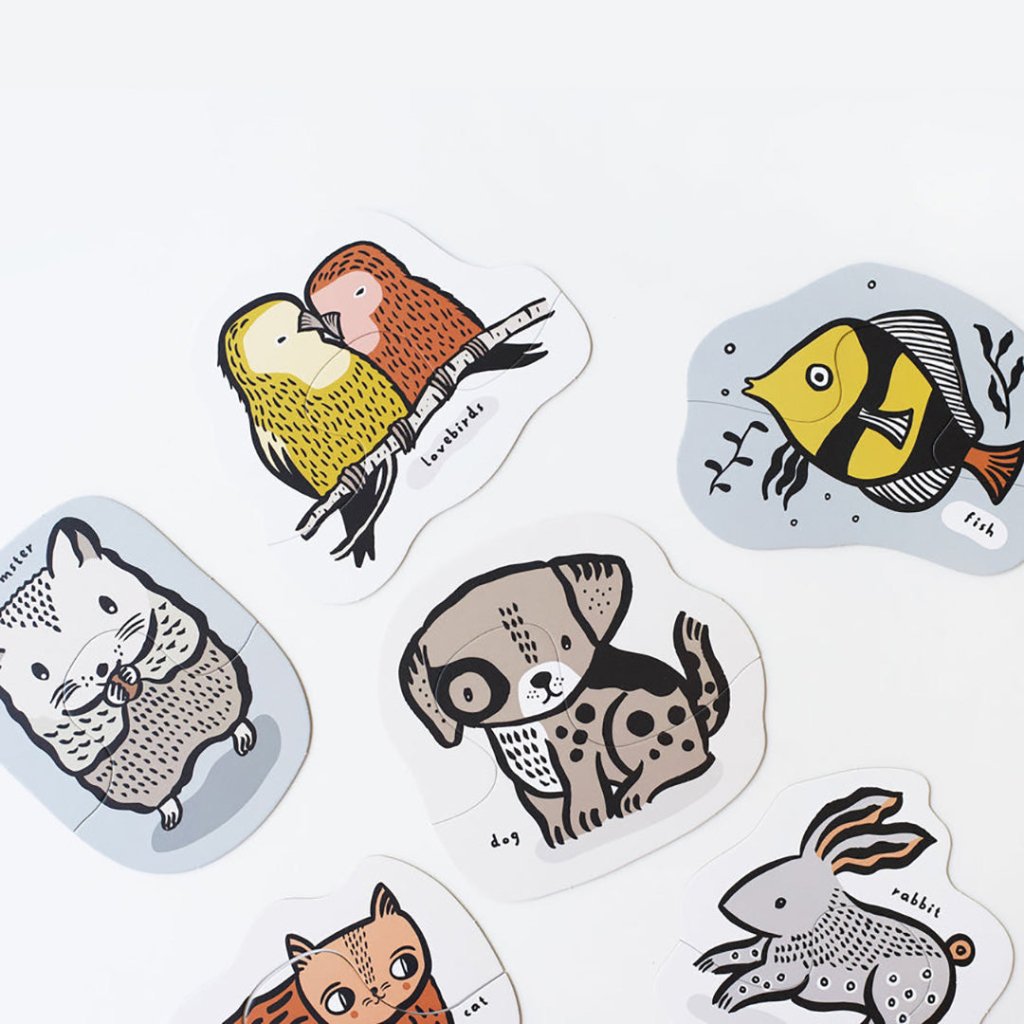 Bambinista-WEE GALLERY-Toys-Wee Gallery Beginner Puzzle - Pets
