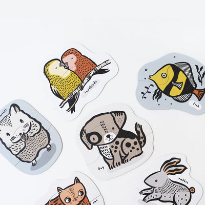 Bambinista-WEE GALLERY-Toys-Wee Gallery Beginner Puzzle - Pets