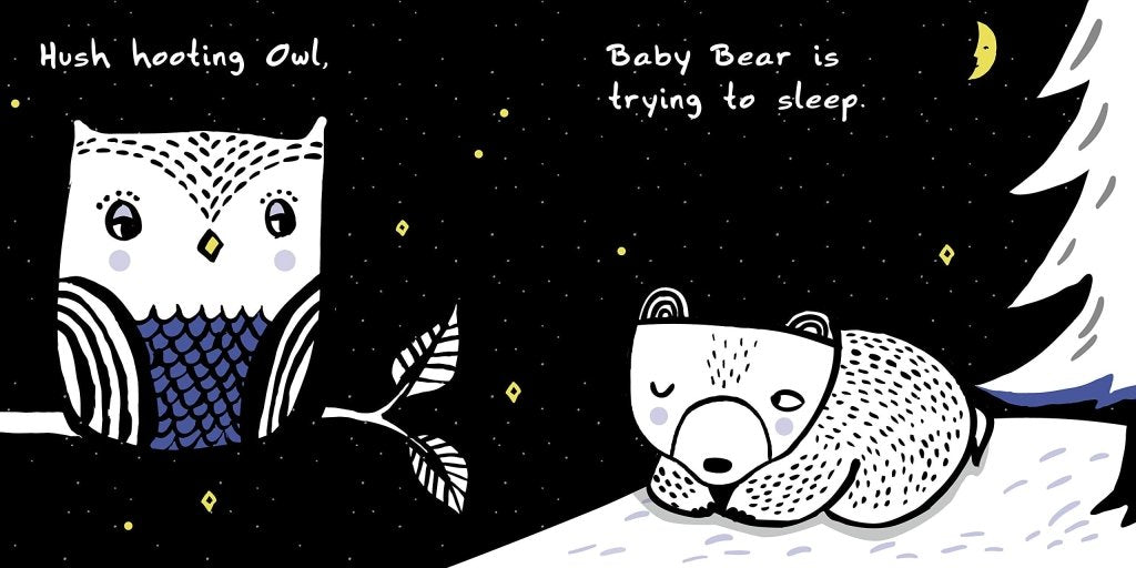 Bambinista-WEE GALLERY-Toys-WEE GALLERY Hush...Little Bear Is Sleeping: A Book with Sounds