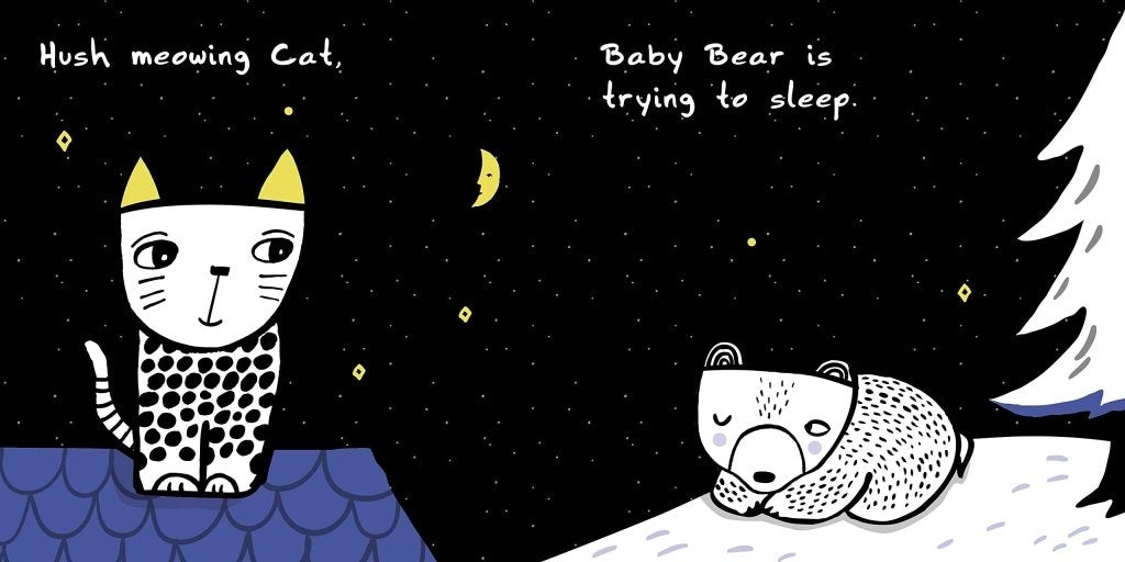 Bambinista-WEE GALLERY-Toys-WEE GALLERY Hush...Little Bear Is Sleeping: A Book with Sounds