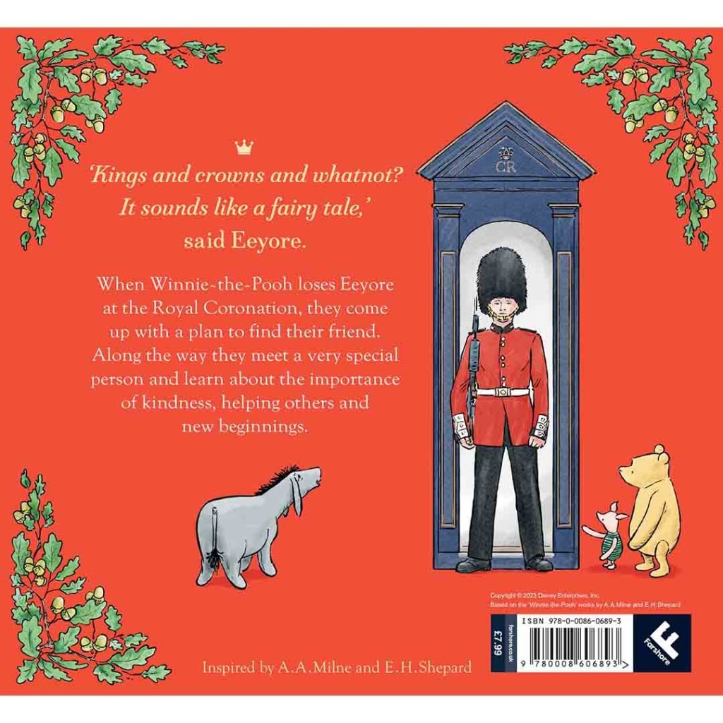 Bambinista-WINNIE THE POOH-Books-WINNIE THE POOH Meets the King Coronation 2023 Paperback – Picture Book
